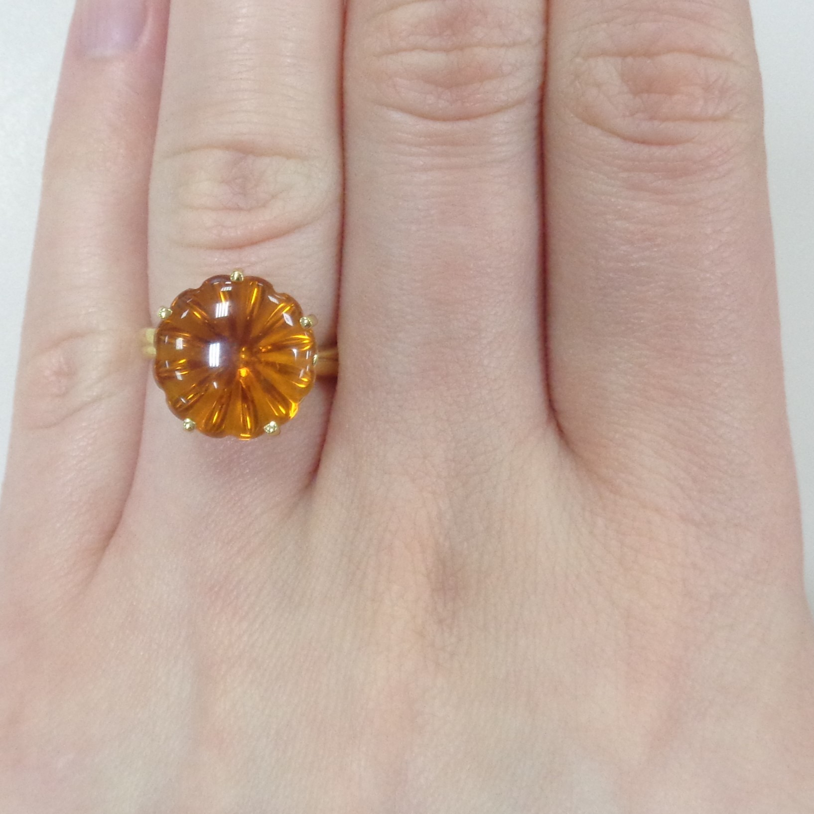 Серебряное кольцо с цитрином